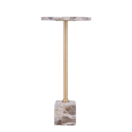 733125 | Ebe sidetable high - beige marble | PTMD