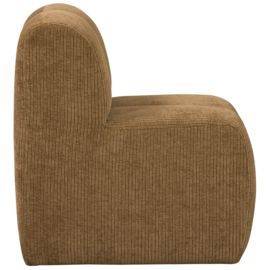 377519-H | Mojo eetbank met rugleuning 84cm - ribstof honinggeel | WOOOD