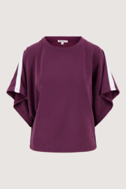 Top met vlindermouw - burgundy | Zusss