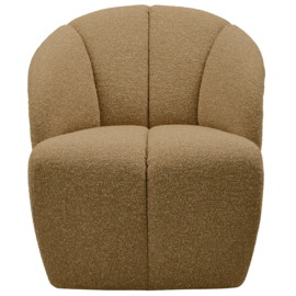 377463-GM | Mojo draaifauteuil - bouclé geel/bruin melange | WOOOD