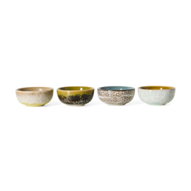 KST0283 | 70s ceramics: XS bowls, caramelized (set of 4) | HKliving - Medio oktober verwacht!