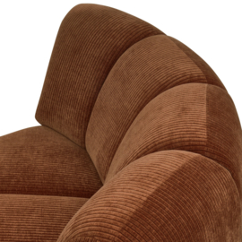 377458-R | Mojo hoekelement - ribstof roestbruin | WOOOD