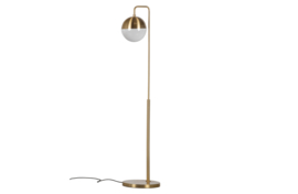 801027-A | Globular staande lamp metaal antique brass | BePureHome