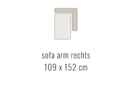 Sofa arm rechts - AMARILLO 109x152 cm | Sevn