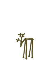 7623069 | Ornament 15x6x20 cm DEER - shiny olive | Light & Living - Wordt verwacht!