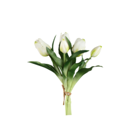 726201 | Tulip flower bush short (5psc) - white | PTMD