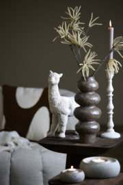 5719864 | Vaas deco Ø15,5x37,5 cm ROGANO - donkebruin | Light & Living