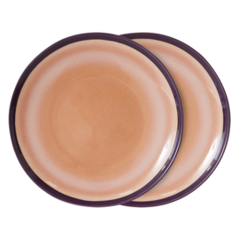 ACE7268 | 70s ceramics: dinner plates, Bedrock (set of 2) | HKliving 