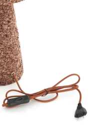 1886079 | Tafellamp Ø20x58 cm MICKY - bouclé burgundy | Light & Living - Eind oktober weer verwacht!