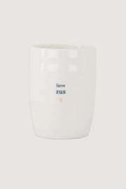 Koffiemok lieve zus - wit/roze | Zusss 