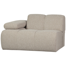 377452/3-EM | Mojo 1-zits element met arm (links of rechts) - bouclé beige melange | WOOOD