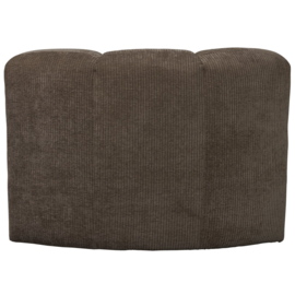 377533-B | Mojo eetbank hoek met rugleuning - ribstof bruin | WOOOD