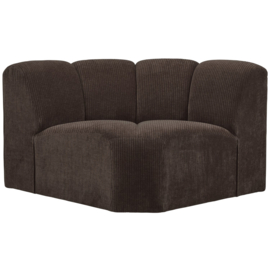 377458-B | Mojo hoekelement - ribstof bruin | WOOOD