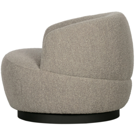 800037-N | Woolly draaifauteuil - bouclé naturel gemêleerd | BePureHome