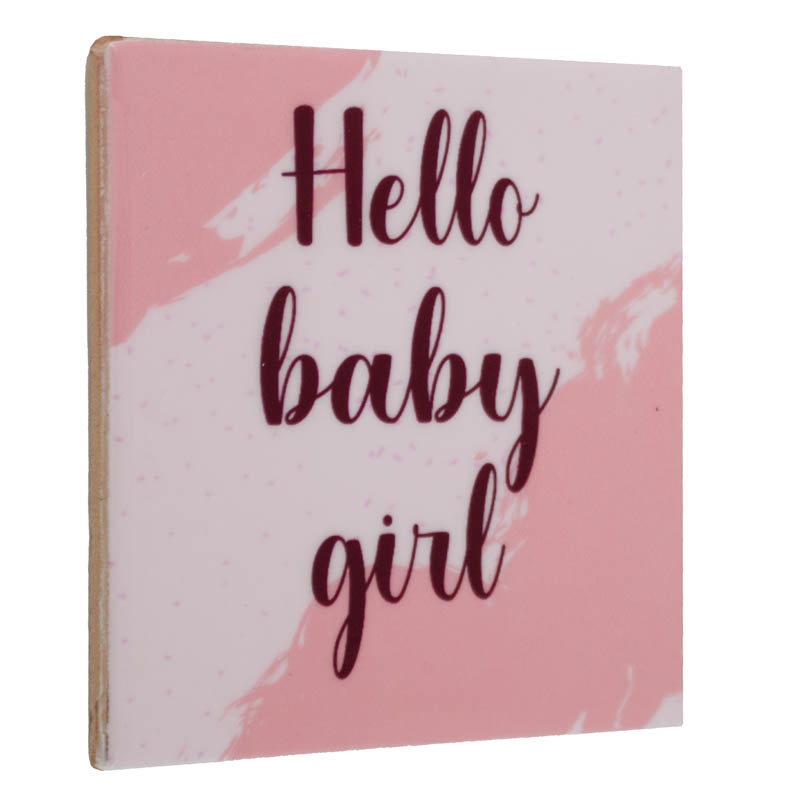 TE2899 | Tegeltje hello baby girl | HomeBound by KY