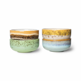 ACE7123 | 70s ceramics: XS bowls, castor (set of 4) | HKliving 