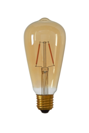 9900215 | LED hoekig Ø6,5x14,5 cm LIGHT 2W amber E27 dimbaar | Light & Living