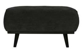 378663-G | Statement hocker - brede platte rib graphite 80x55cm | BePureHome