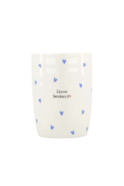Koffiemok lieve leukerd - wit/lichtblauw | Zusss 