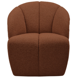 377463-RM | Mojo draaifauteuil - bouclé roestbruin melange | WOOOD