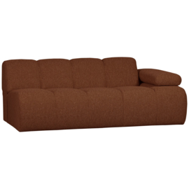 377456/7-RM | Mojo 2-zits element met arm (links of rechts) - bouclé roestbruin melange | WOOOD