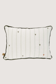 Kussen you are the sun 35x25cm - wit/groen | Zusss - Binnenkort verwacht!