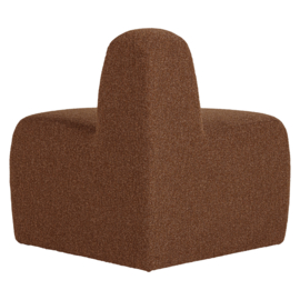 377901- RM | Mojo eetbank hoek rond rugleuning - boucle roestbruin | WOOOD
