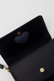 Clutch met hartspiegel - zwart | Zusss