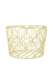 Metalen mand met hartjes - goud  | Zusss 