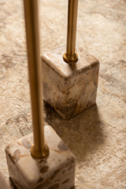 733124 | Ebe sidetable low - beige marble | PTMD