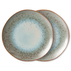 ACE7077 | 70s ceramics: dinner plates, mineral (set of 2) | HKliving