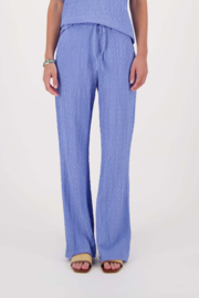 Broek van crinkle stof - lavendelblauw | Zusss