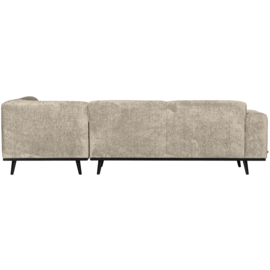 378655-WH | Statement hoekbank rechts - structure velvet wheatfield | WOOOD