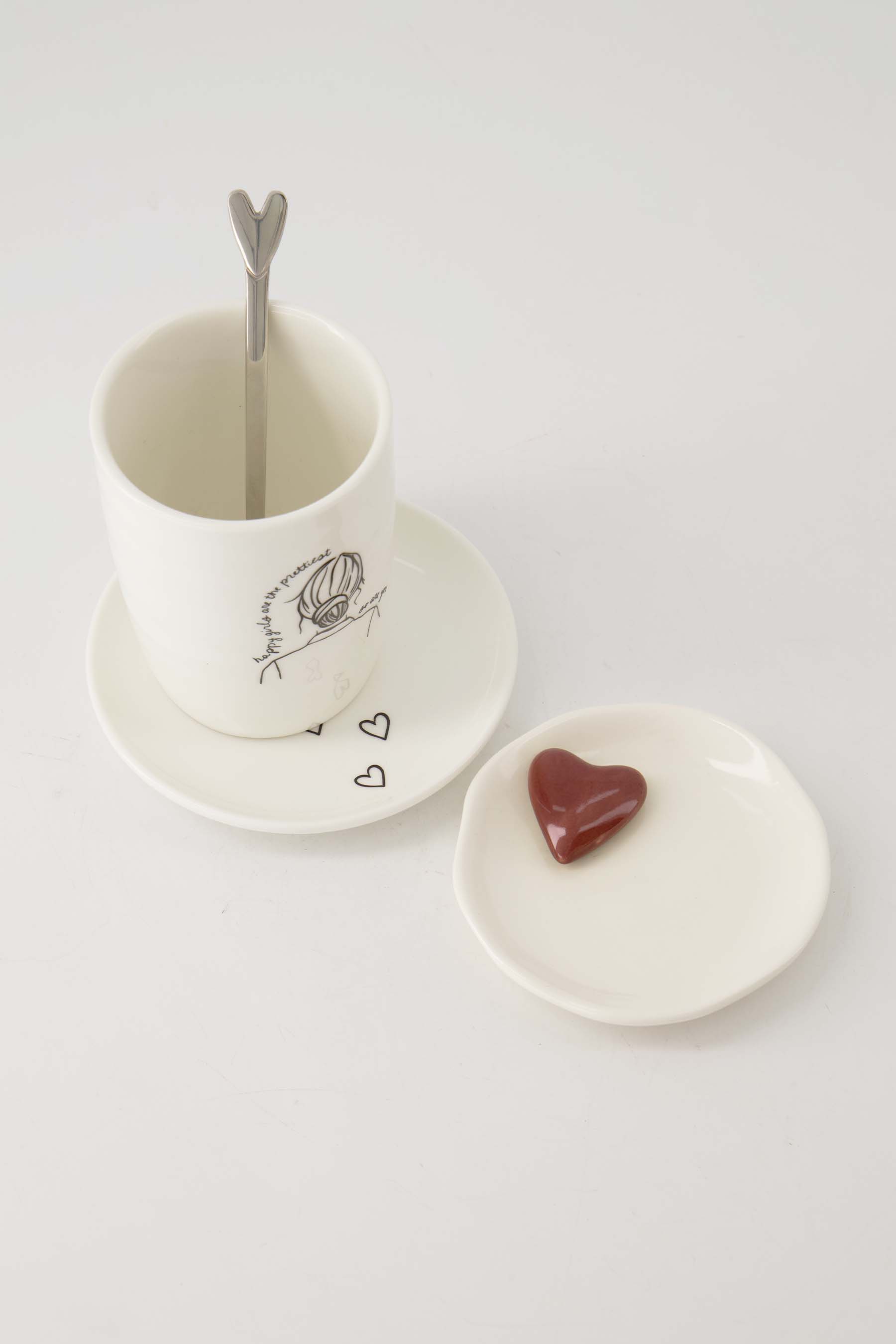 Koffiemok vrouw - wit/zwart | Zusss