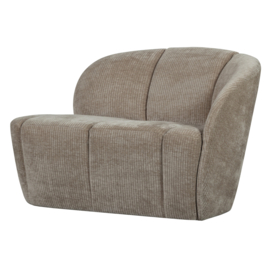 377518-D/377469-D | Mojo 2-zits bankje (links of rechts) - ribstof donkerzand| WOOOD