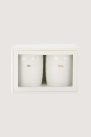 Set van 2 mokken Mr & Ms - wit/goud | Zusss - Binnenkort verwacht!!