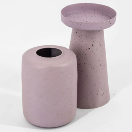 HB7602 | Metalen kaarsenstandaard hoog - lila dots | HomeBound by KY