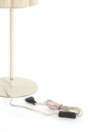 1884824 | Tafellamp Ø20x70 cm FRINGE - naturel/crème | Vtwonen by Light & Living
