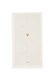 Servetten cozy 11x20cm - wit/goud | Zusss