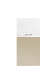 Servetten lieverd 11x20cm - wit/zand | Zusss