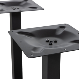 377346 | Bistro dubbele vierkante buisvoet - metaal matzwart 72x80x40cm | WOOOD