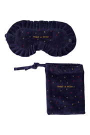 Slaapmasker velvet sterren - donkerblauw/goud | Zusss 