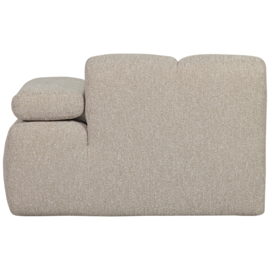 377452/3-EM | Mojo 1-zits element met arm (links of rechts) - bouclé beige melange | WOOOD