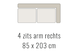 4-zits arm rechts - Michelle 85x203 cm | Sevn