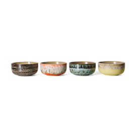 KST0289 | 70s ceramics: dessert bowls, grand (set of 4) | HKliving - Medio oktober verwacht!