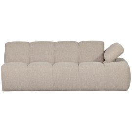 377456/7-EM | Mojo 2-zits element met arm (links of rechts) - bouclé beige melange | WOOOD