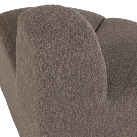 377901- BM | Mojo eetbank hoek rond rugleuning - boucle bruin melange | WOOOD