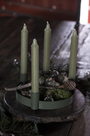 7218-26 | Dinner candle - moss green Ø:2.2 H:18 | Ib Laursen