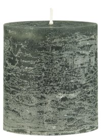 4175-55 | Rustic candle - dark green Ø:7 H:7.5 | Ib Laursen