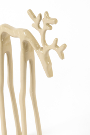 7623182 | Ornament 15x6x25 cm DEER - shiny sand | Light & Living - Wordt verwacht!